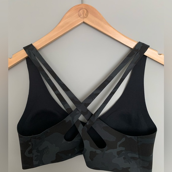 EUC 🩵 Lululemon Light Strides Bra Incognito Camo Multi Grey - Picture 7 of 7